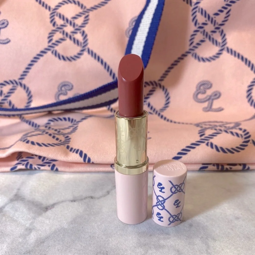 Estee Lauder Beauty Gift Set-Blush Tote,Lipstick,Night Repair,Eye Cream-7pc-NEW